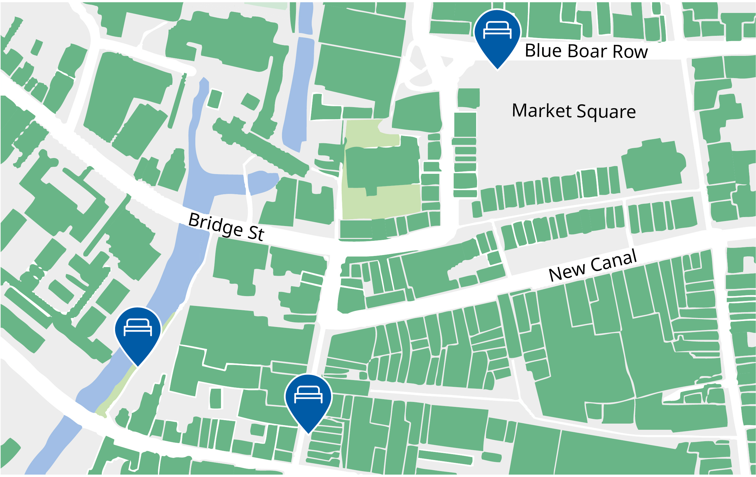 Chat Bench Map Salisbury City Centre Map