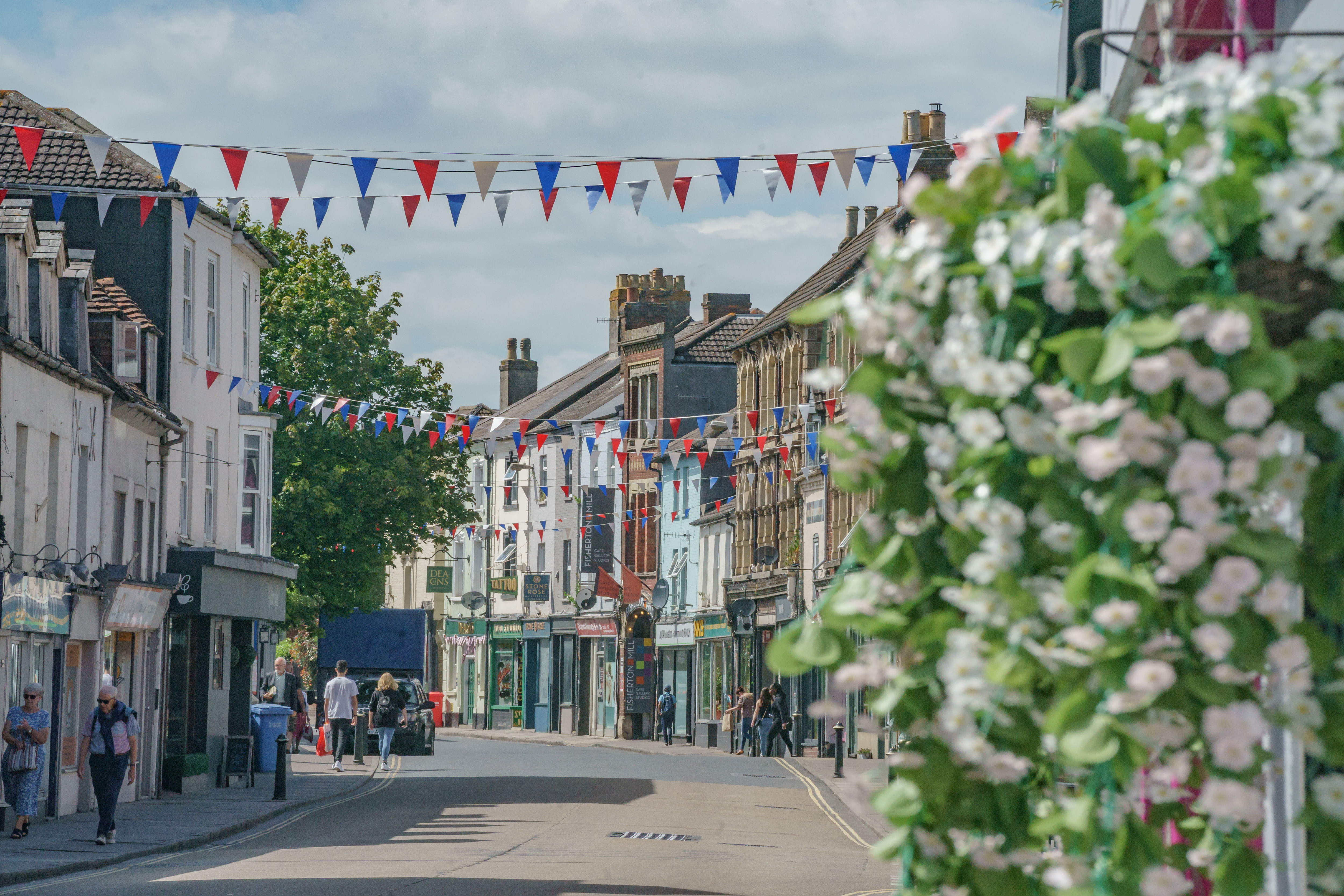 Fisherton Street With Bunting