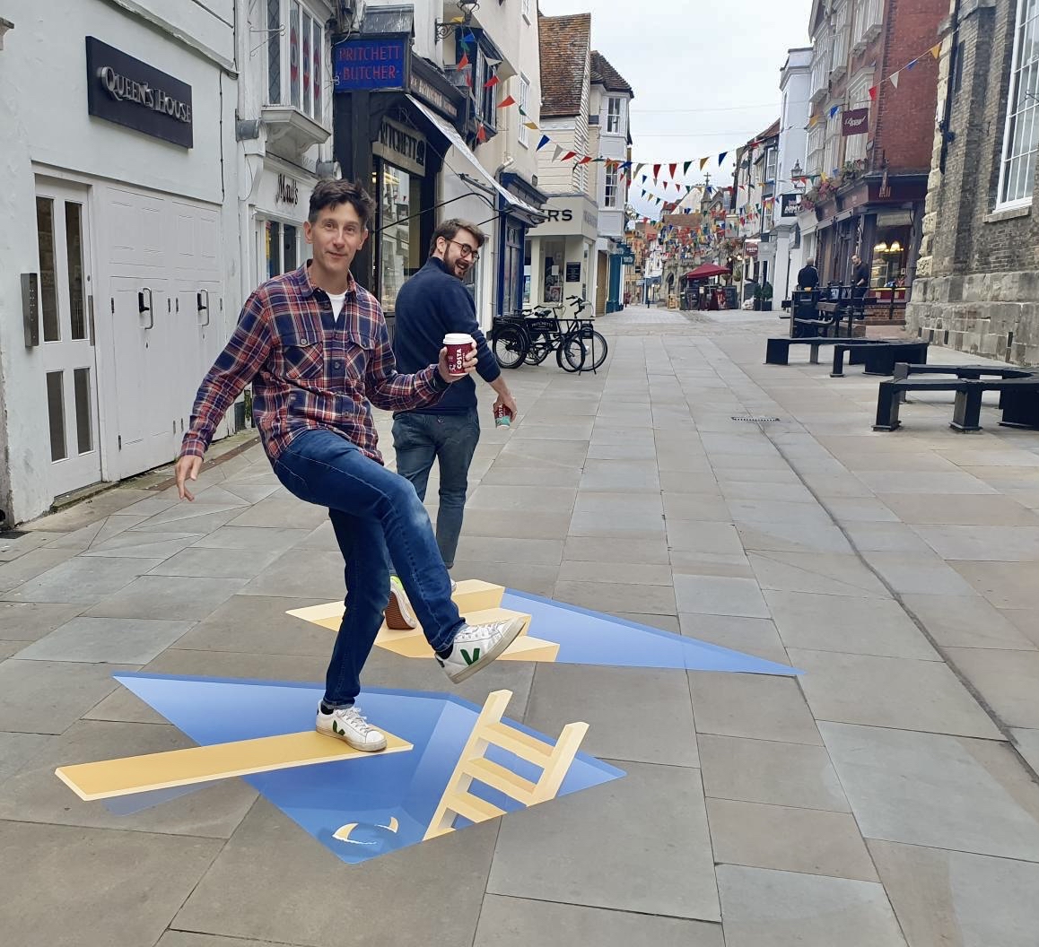 The Salisbury Story Trail Letter Letter 'S' 3D Floor Design