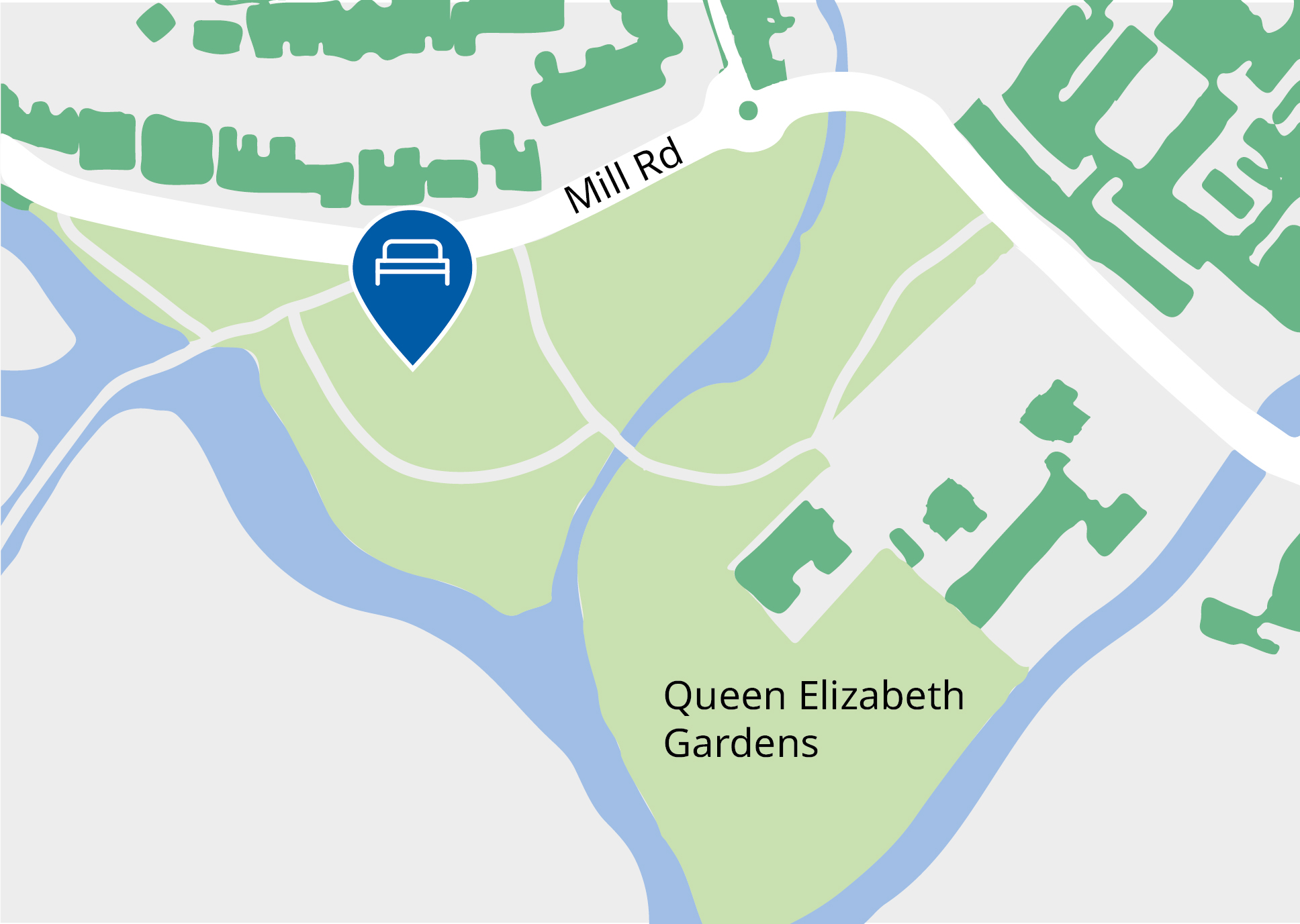 Chat Bench Map Salisbury Queen Elizabeth Gardens Map