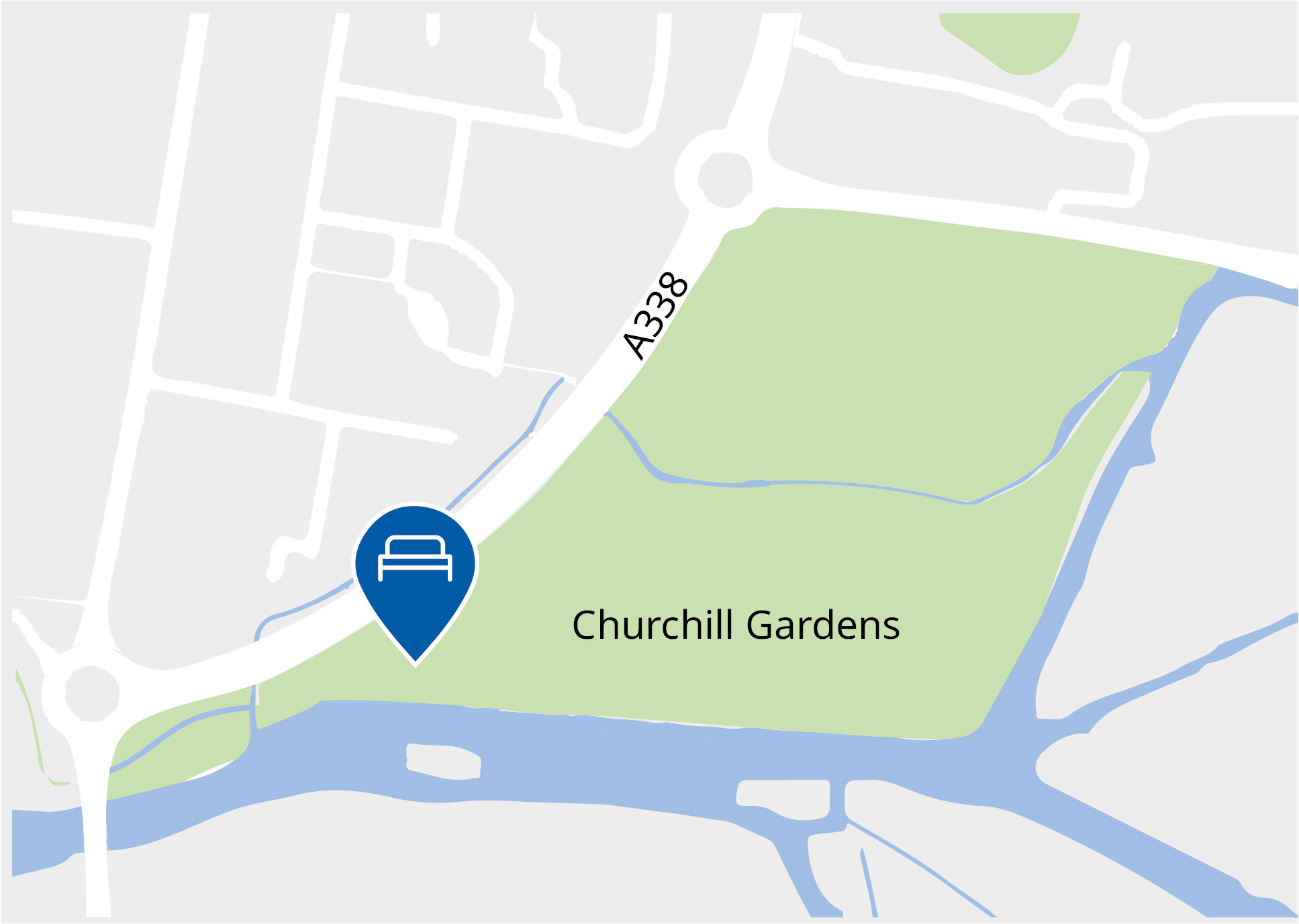 Chat Bench Map Salisbury Churchill Gardens Map