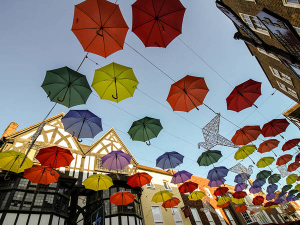 Salisbury High Street Umbrella Display Simon Ward Photography (2)